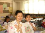 Brenda with students